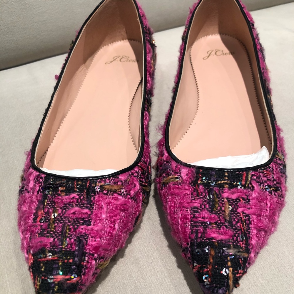 Jcrew Tweed Flats
